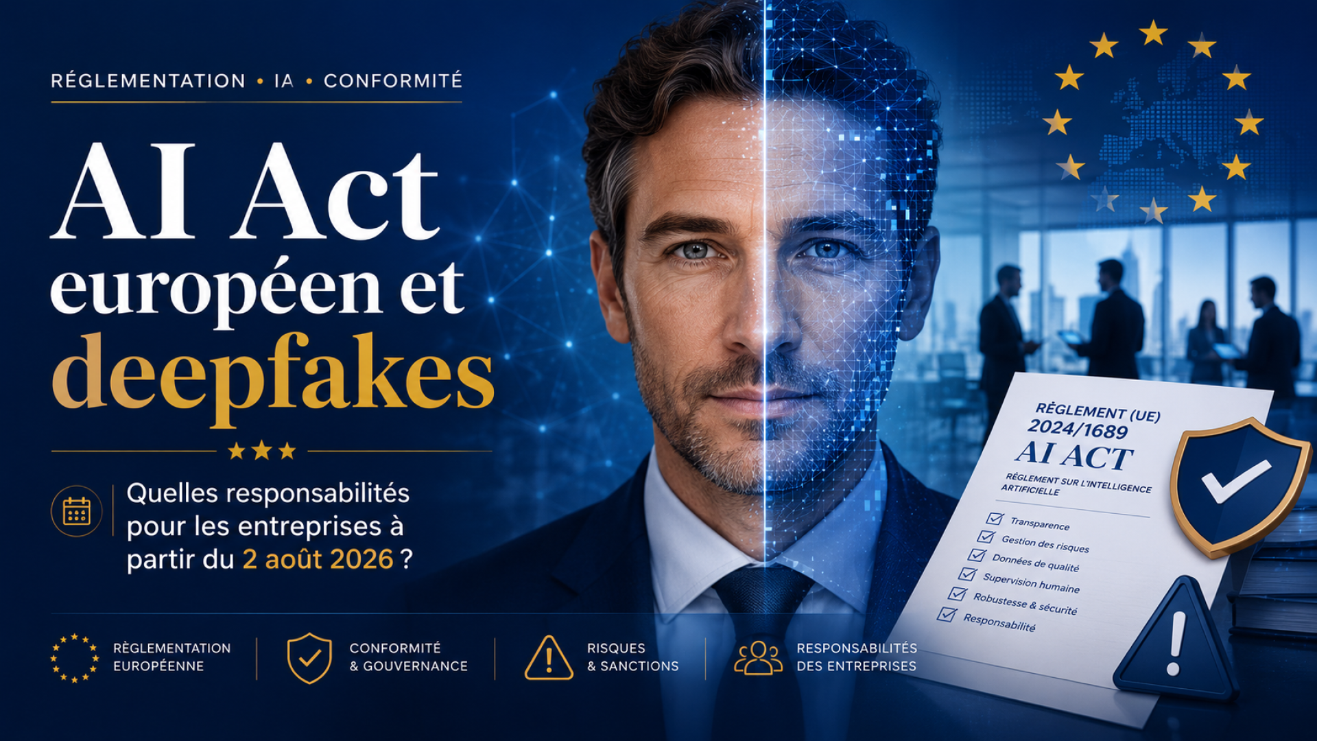 AI Act européen et deepfakes : quelles responsabilités pour les entreprises à partir du 2 août 2026 ?
